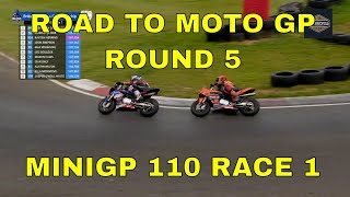 British Minibikes Rd 5 MiniGP 110 Race 1 Rd 5 Whilton Mill [upl. by Thackeray]