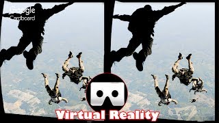 3D FREE PARACHUTE JUMP VR Videos 3D SBS Google Cardboard VR Virtual Reality VR Box [upl. by Anitnatsnoc]