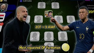 MOST REQUESTED OP FORMATIONS WITH 3ATTACKING MIDFIELDERS  efootball 2024 [upl. by Llywellyn]