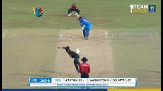 Nidahas Trophy 2018 Final Match Final Over  India vs Bangladesh [upl. by Kahle332]