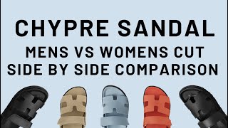 HERMES CHYPRE SANDAL COMPARISON REVIEW SIZING PROBLEM  MENS VS WOMENS CUT [upl. by Honora]