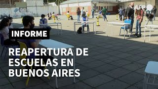 Comienza reapertura de escuelas en Buenos Aires tras cierre por covid19  AFP [upl. by Wally36]