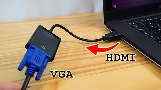 HDMI to VGA adapter • Setup with laptop and old VGA monitor [upl. by Attennaej]