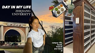 Day in my life at Zhejiang University 🇨🇳  dorm campus library food tour [upl. by Adnoluy]