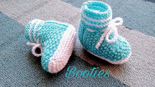 Knitting Baby Booties [upl. by Fairbanks]