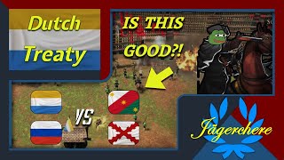 OUTLAWS  MERCENARIES ONLY  2v2 Treaty with Dutch  AOE III DE [upl. by Annairba]