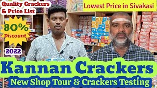 Kannan Crackers Sivakasi 2022  New shop tour  Online Order packing  kannancrackers sivakasi [upl. by Stafani152]