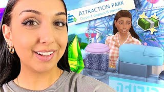 Gérer un VRAI PARC DATTRACTION dans les SIMS 4 cest possible  🎡 oui mais [upl. by Toffic]