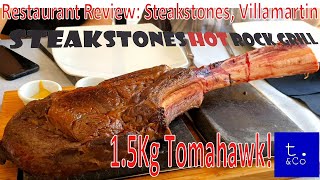 Steakstone Restaurant Villamartin Restaurant Review 15Kg Tomahawk steak Ostrich and Kangaroo [upl. by Retla]