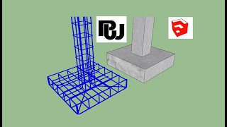 Belajar Buat Detail Tulangan Pondasi telapak di SketChup [upl. by Codie]