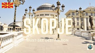 3Min Skopje Tour Discover MustSee Sights with MustSee Destination [upl. by Dray]