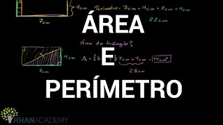 Video aula de Área e Perímetro  Geometria  Khan Academy [upl. by Sacrod533]