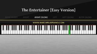 The Entertainer Easy Piano Tutorial [upl. by Carlock702]