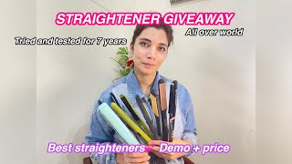 best straighteners price  demo  straightener giveaway  tried and tested for 7 years [upl. by Ecidna645]