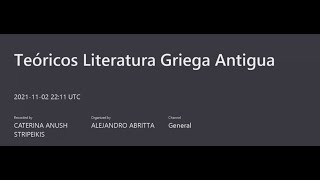 Literatura Griega Antigua 02112021  Comedia 2º Aristófanes [upl. by Godiva]