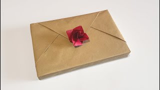 Gift Wrapping  Fancy Rosette  Paper Crafts [upl. by Oiredised]