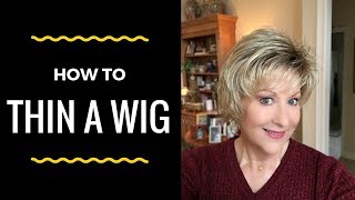 HOW TO Thin A Wig  Raquel Welch Voltage  CRAZY WIG LADY [upl. by Ynahirb]