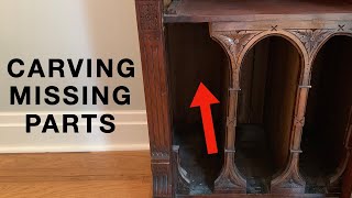 Restoring a Sheet Music Cabinet with Missing Carving  a Fixing Furniture Restoration [upl. by Johst]