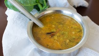 Basale soppu  Basale Soppina Sambar huLi Recipe  Malbar Spinach Recipes [upl. by Odnesor797]