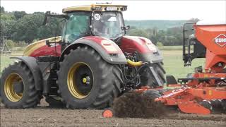 Steyr Terrus 6300 CVT mit Kuhn Espro 6000R Vistaflow Weizen drillen 2020 Titan Machinery [upl. by Broadbent306]