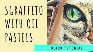 How to Sgraffito with Oil Pastels to Create Texture or Decoration [upl. by Alra]