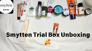 Smytten trial box unboxing🥰13products for just ₹236😱Free Gifts🎁Smytten haulviralviralvideosmytten [upl. by Aivuy238]