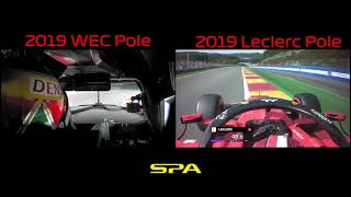 F1 vs WEC  2019 Spa  Ferrari vs Toyota [upl. by Annaillil]