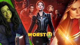 WORST MCU Movies  ComicFilms [upl. by Yarb222]