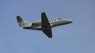 Cessna 525 CitationJet ► Takeoff ✈ Groningen Airport Eelde [upl. by Rai862]