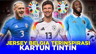 JERSEY TERBARU EURO 2024 VERSI ADIDAS JERMAN ELEGAN BELGIA TERINSPIRASI KARTUN TERKENAL TINTIN [upl. by Margalit203]