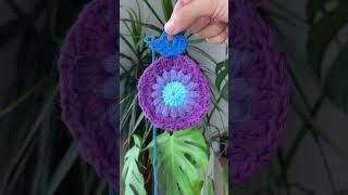 Starburst granny square 💙 crochet grannysquare [upl. by Angus]