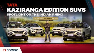 Tata Kaziranga Edition SUVs  Punch Nexon Harrier and Safari  Detailed Look  CarWale [upl. by Eliezer]