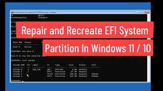 Repair and Recreate EFI System Partition [upl. by Clovah]