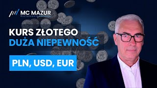 Kurs złotego do dolara i euro  Duża niepewność kierunku [upl. by Andromede]