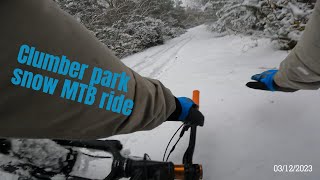 Clumber park MTB snow ride [upl. by Ilahsiav]