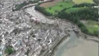 Caernarfon Castle from the air  Castell Caernarfon or awyr [upl. by Anaud151]