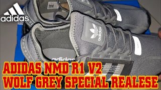 Review Adidas NMD R1 V2 Wolf Grey Special Realese [upl. by Annnora]