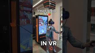 Fruit Ninja In VR  Microgravity Gaming Hub Gurgaon fruitninja vr gaming [upl. by Marder405]