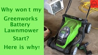 Fixing a Greenworks 25302 BatteryPowered Mower That Wont Start [upl. by Fleisig]