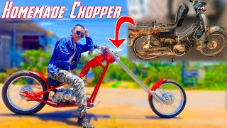 Build a Chopper Motorcycle from an old Super Cub  Restoring old Super Cub [upl. by Brennan488]