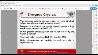 Scintillator and Scintillation  New Radiation Lecture 02  radiationphysics 2022 [upl. by Knut]