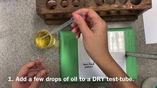 Ethanol emulsion test for fats [upl. by Manlove609]