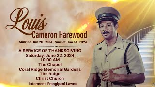 A Service of Thanksgiving for the Life of Louis Harewood [upl. by Egiap794]