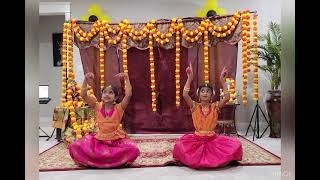 Ankikam Bhuvanam Dhyana slokam Bharatanatyam by Natyaarambam group of Dancers [upl. by Eelegna]