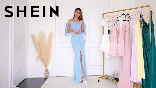 SHEIN DRESSES TRY ON HAUL  prom weddings date night ❤️ [upl. by Noryak]