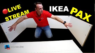 🔴Ikea Pax wardrobe assembly live stream [upl. by Tap]