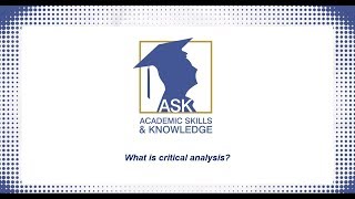 What is critical analysis [upl. by Descombes]