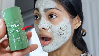 I tested VIRAL GREEN STICK MASK amp THIS HAPPENED  Does the magical green mask work 😳 [upl. by Anthony712]