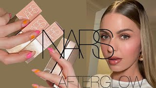 NEW NARS AFTERGLOW LIQUID BLUSH AND SENSUAL SHINE LIPSTICKREVIEW amp TUTORIAL [upl. by Ellenehc405]