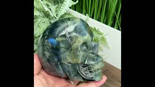 Labradorite Skull Healing Crystal Carving 1167g [upl. by Syhr]